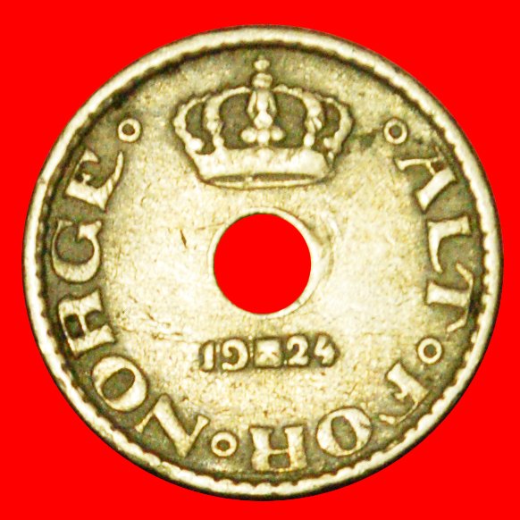  + ROSEN (1924-1951): NORWEGEN ★ 10 OERE 1924! OHNE VORBEHALT! Haakon VII. (1905-1957)   