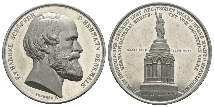  Detmold, Medaille 1875; Zinn; 37,56 g, Ø 49,7 mm   