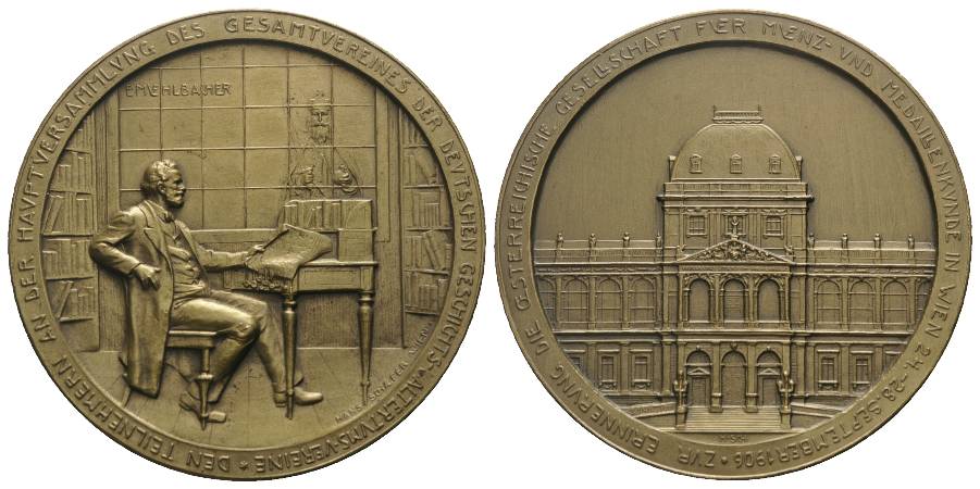  Österreich, Bronzemedaille 1906; 53,2 g, Ø 50 mm   