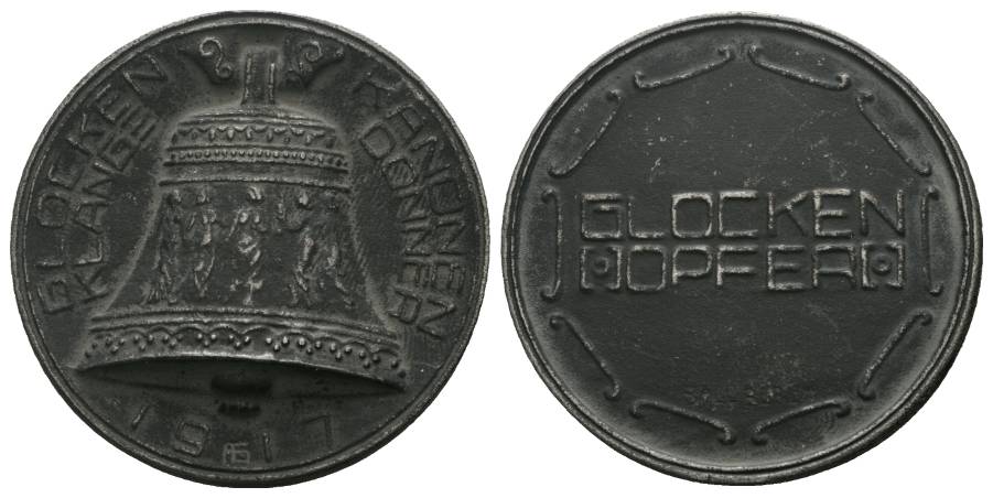  Glockenopfer Eisenmedaille 1917; 37,9 g, Ø 49 mm   