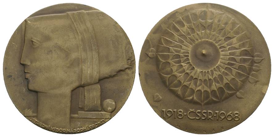  CSSR Bronzemedaille 1968; 48,9 g, Ø 50 mm   