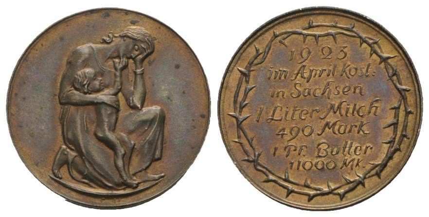  Bronzemedaille 1923; 10,3 g, 28 mm   