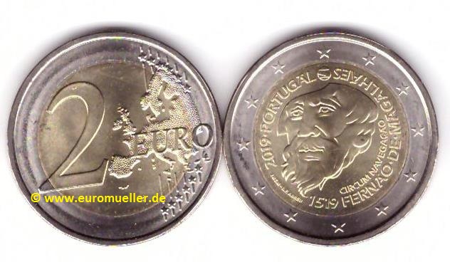 Portugal 2 Euro Gedenkmünze 2019...Magellan   