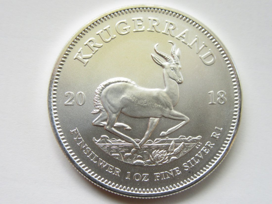 Südafrika: Krügerrand 2018 . S I L B E R