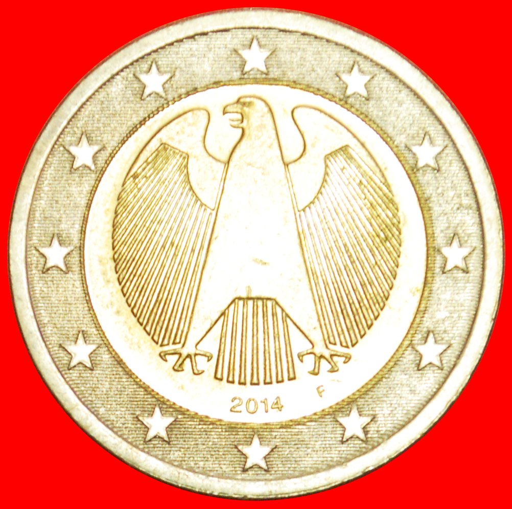 + NICHT-PHALLISCHE TYP (2008-2019): DEUTSCHLAND ★ 2 EURO 2014F VZGL STEMPELGLANZ! OHNE VORBEHALT!