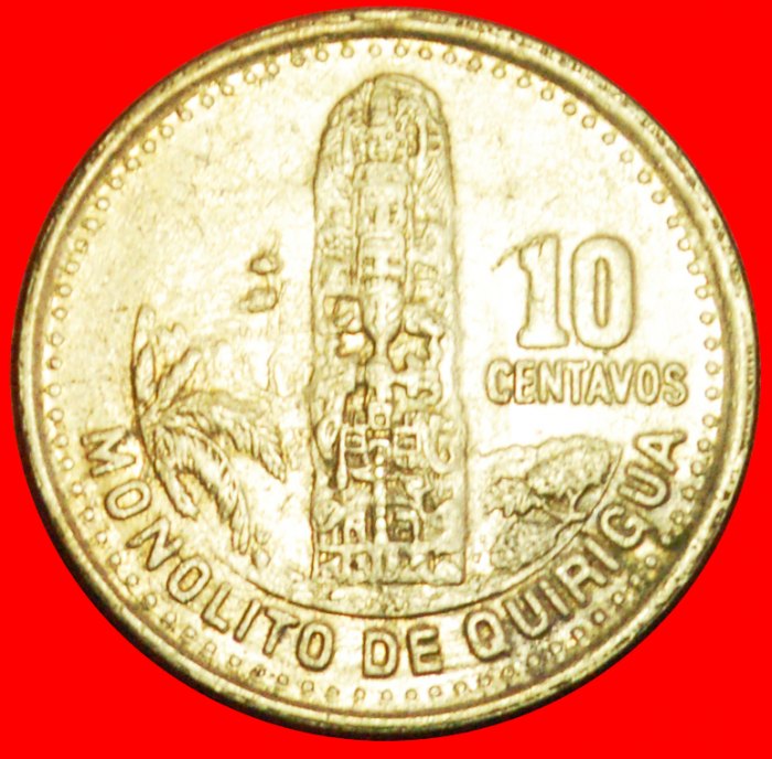 + MAYAN SCULPTURE (1976-2009): GUATEMALA ★ 10 CENTAVOS 1998! LOW START ★ NO RESERVE!
