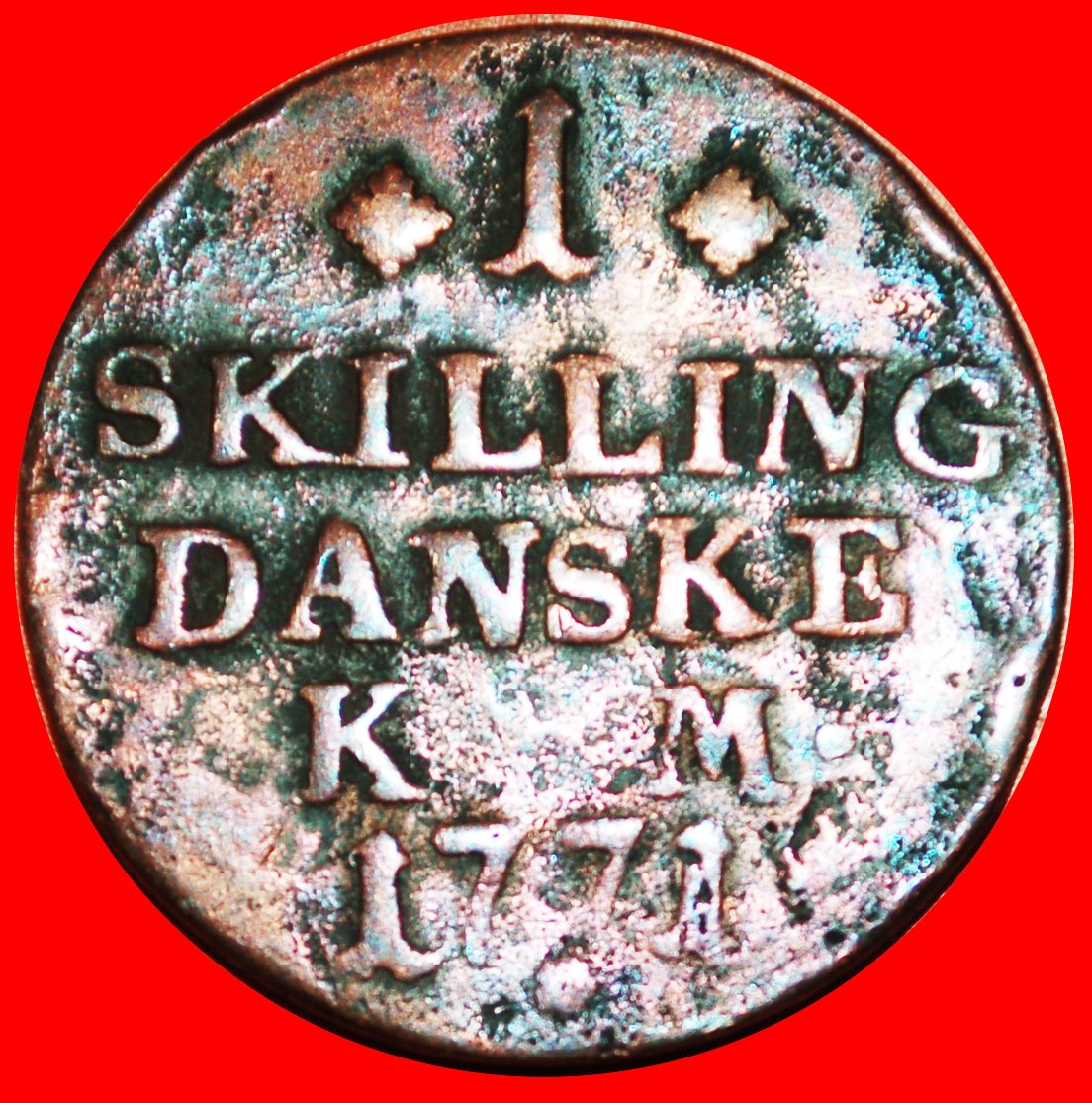 + SCHLESWIG-HOLSTEIN 1784-: DENMARK★1 SKILLING 1771! Christian VII 1766-1808★LOW START ★ NO RESERVE!