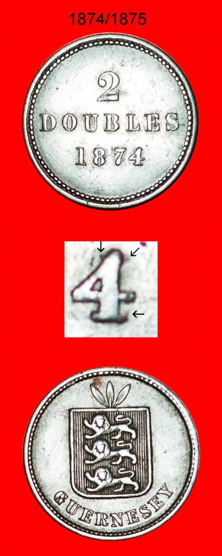  + GREAT BRITAIN 1868-1911: GUERNESEY★2 DOUBLES 1874/1875 UNCOMMON! GUERNSEY LOW START ★ NO RESERVE!   
