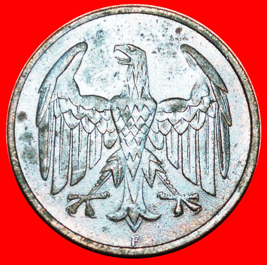  + UNGEWÖHNLICH: DEUTSCHLAND ★ 4 PFENNIG 1932F! OHNE VORBEHALT!   