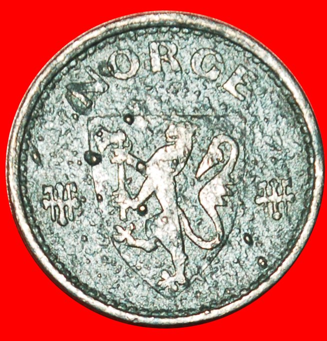  + GERMANY (1943-1945): NORWAY ★ 25 ORE 1943! Haakon VII (1905-1957) LOW START ★ NO RESERVE!   