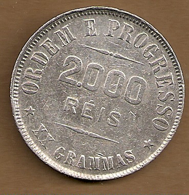  Brazil - 2000 Reis 1907  silber   