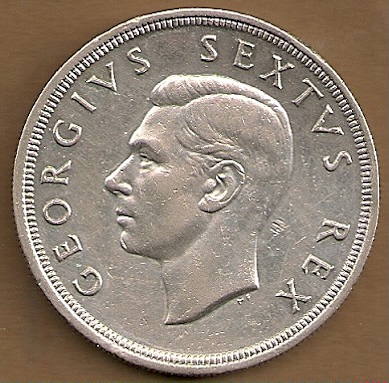  South Africa - 5 Shilling 1948 silber   