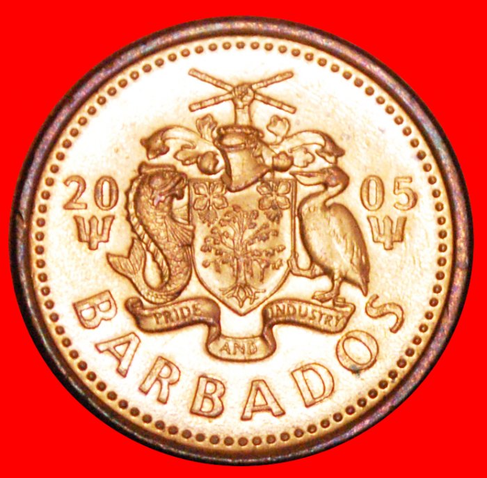  + GREAT BRITAIN (1990-2007): BARBADOS ★ 1 CENT 2005 MINT LUSTER! LOW START ★ NO RESERVE!   