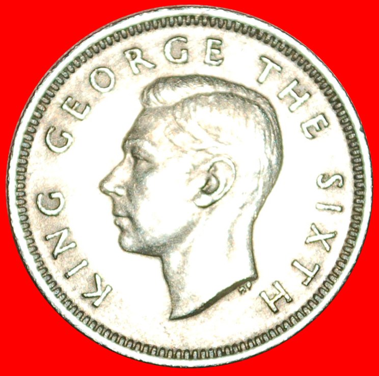  Ⰶ NO INDIA: NEW ZEALAND ★ 6 PENCE 1952 BIRD! UNCOMMON! GEORGE VI 1937-1952) LOW START ★ NO RESERVE!   