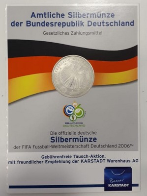 BRD  10 Euro    FIFA Fussball-WM in Deutschland 2006   FM-Frankfurt  Feinsilber: 16,65g   