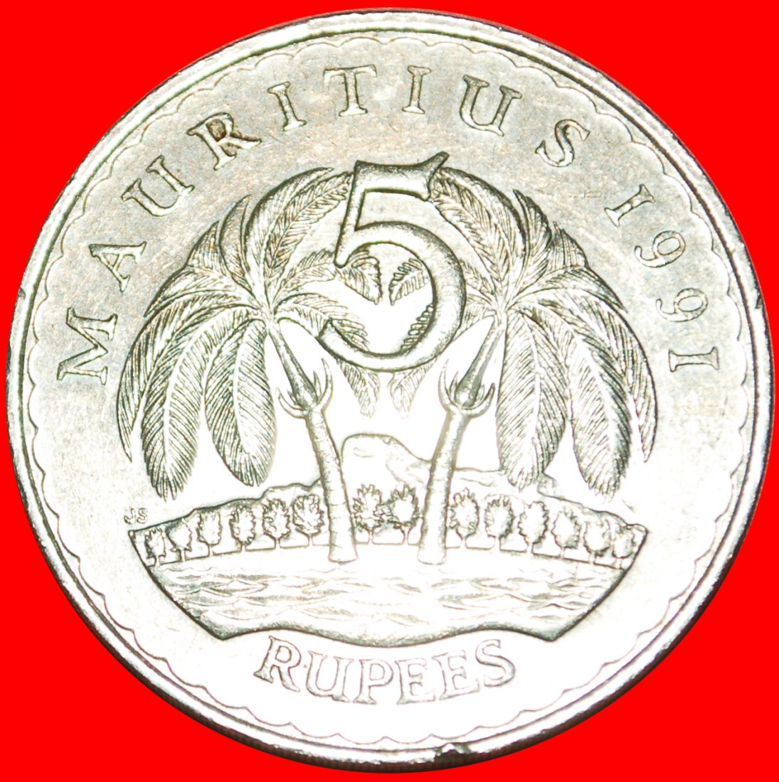  + PALMEN: MAURITIUS ★ 5 RUPEE 1991! OHNE VORBEHALT!   