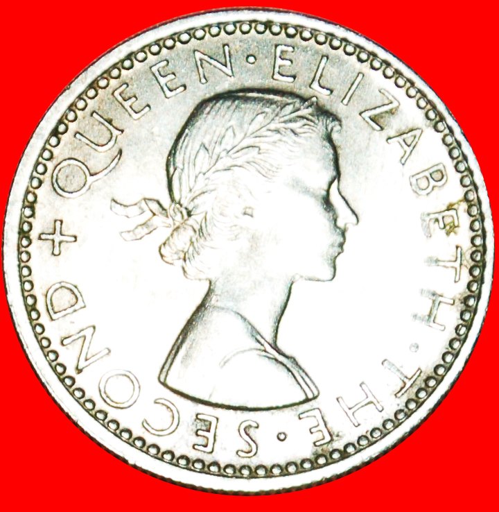  Ⰶ GEKLEIDET KÖNIGIN (1955-1965): NEUSEELAND ★ 6 PENCE 1958 SCHÖN GETÖNT! OHNE VORBEHALT!   