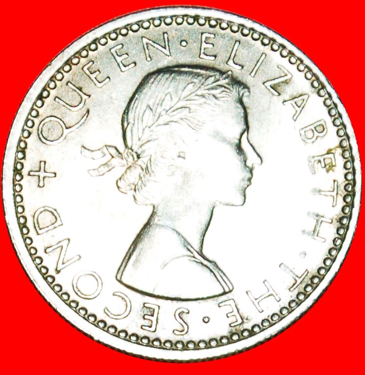  + GEKLEIDET KÖNIGIN (1955-1965): NEUSEELAND ★ 6 PENCE 1958 SCHÖN GETÖNT! OHNE VORBEHALT!   