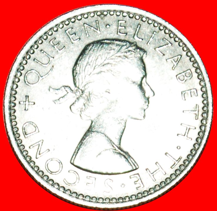  + GEKLEIDET KÖNIGIN (1955-1965): NEUSEELAND ★ 6 PENCE 1965! OHNE VORBEHALT!   