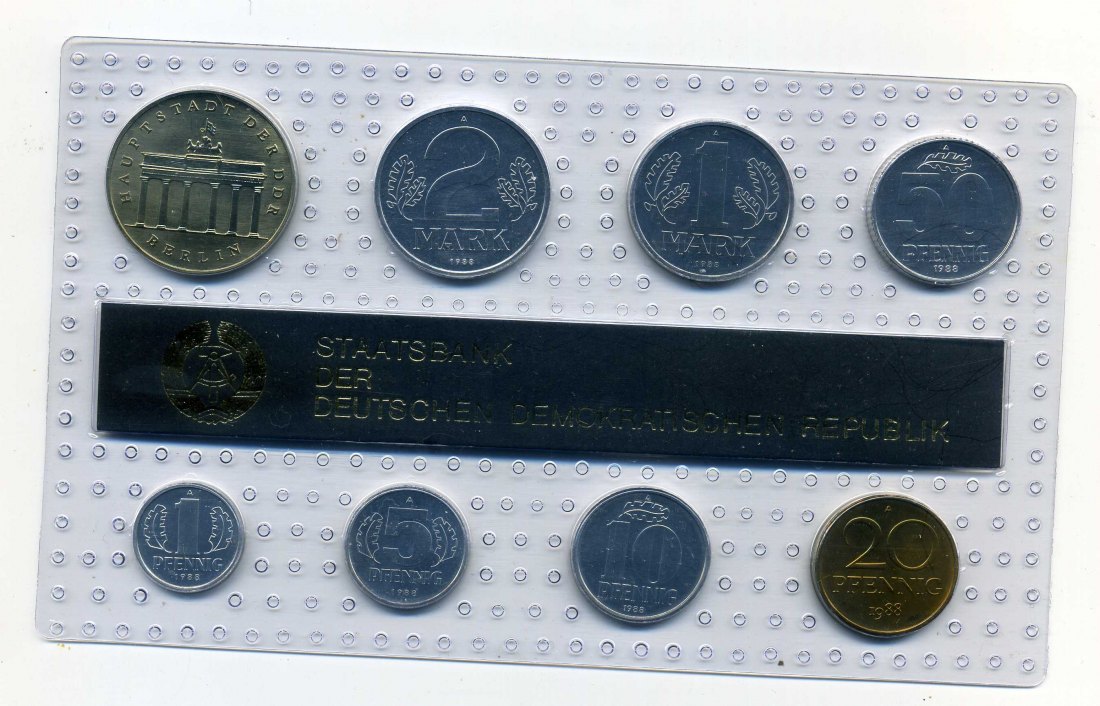  DDR Kursmünzensatz 1988 stempelglanz OVP   