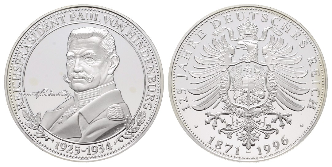  Linnartz Hindenburg Silbermedaille 1996 PP Gewicht: 20,1g   