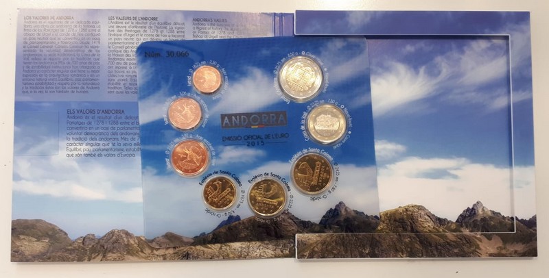  Andorra       Euro-Kursmünzensatz  2015    FM-Frankfurt   