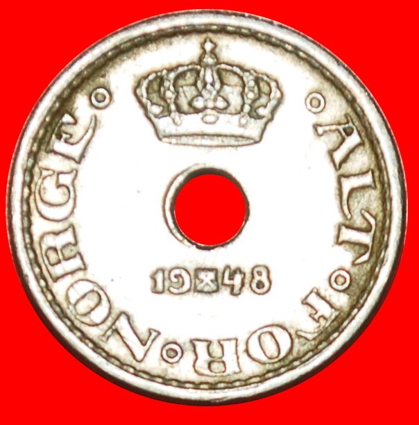  + ROSEN (1924-1951): NORWEGEN ★ 10 OERE 1948 Haakon VII. (1905-1957)! OHNE VORBEHALT!   