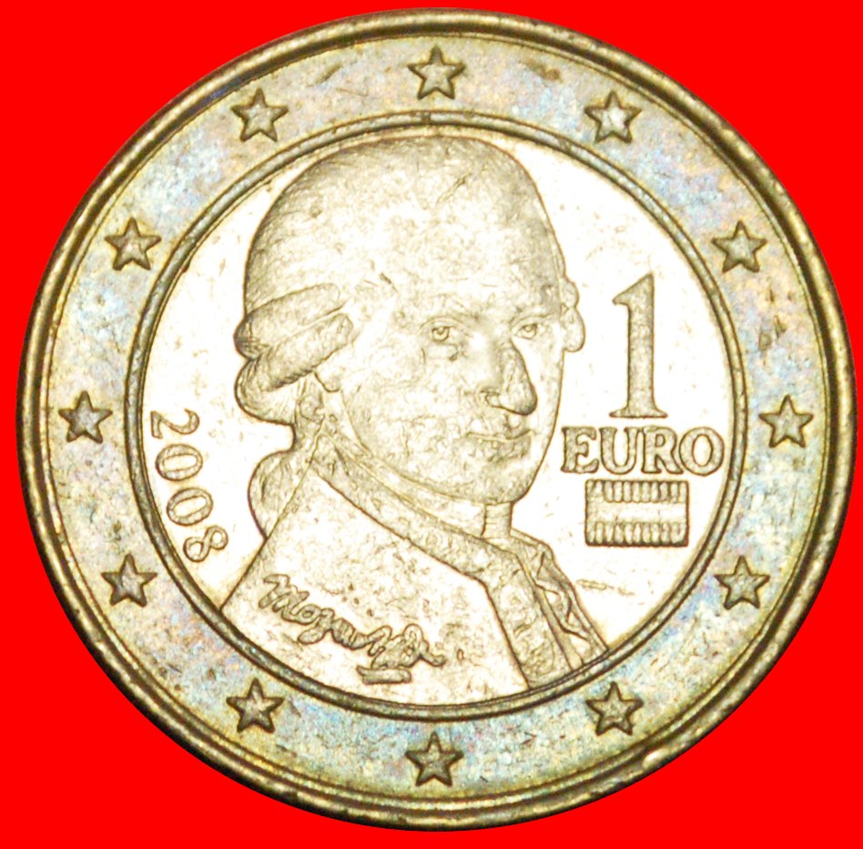  Ⰶ NON-PHALLIC TYPE (2008-2025): AUSTRIA ★ 1 EURO 2008! LOW START ★ NO RESERVE!   