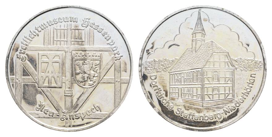  Neu Ansbach, Freilichtmuseum Hessenpark o.J. versilberte Medaille; 13,29 g, Ø 35 mm   