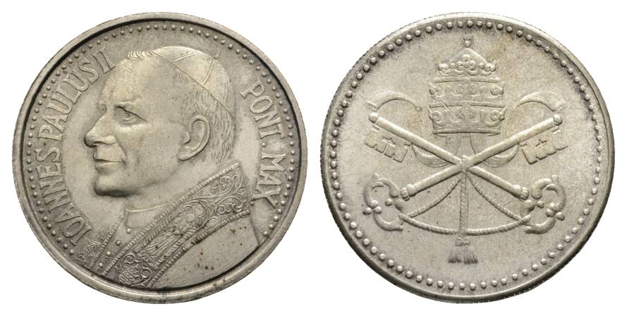  Italien, Johannes Paul II; versilberte Medaille o.J.; 13,61 g, Ø 34 mm   