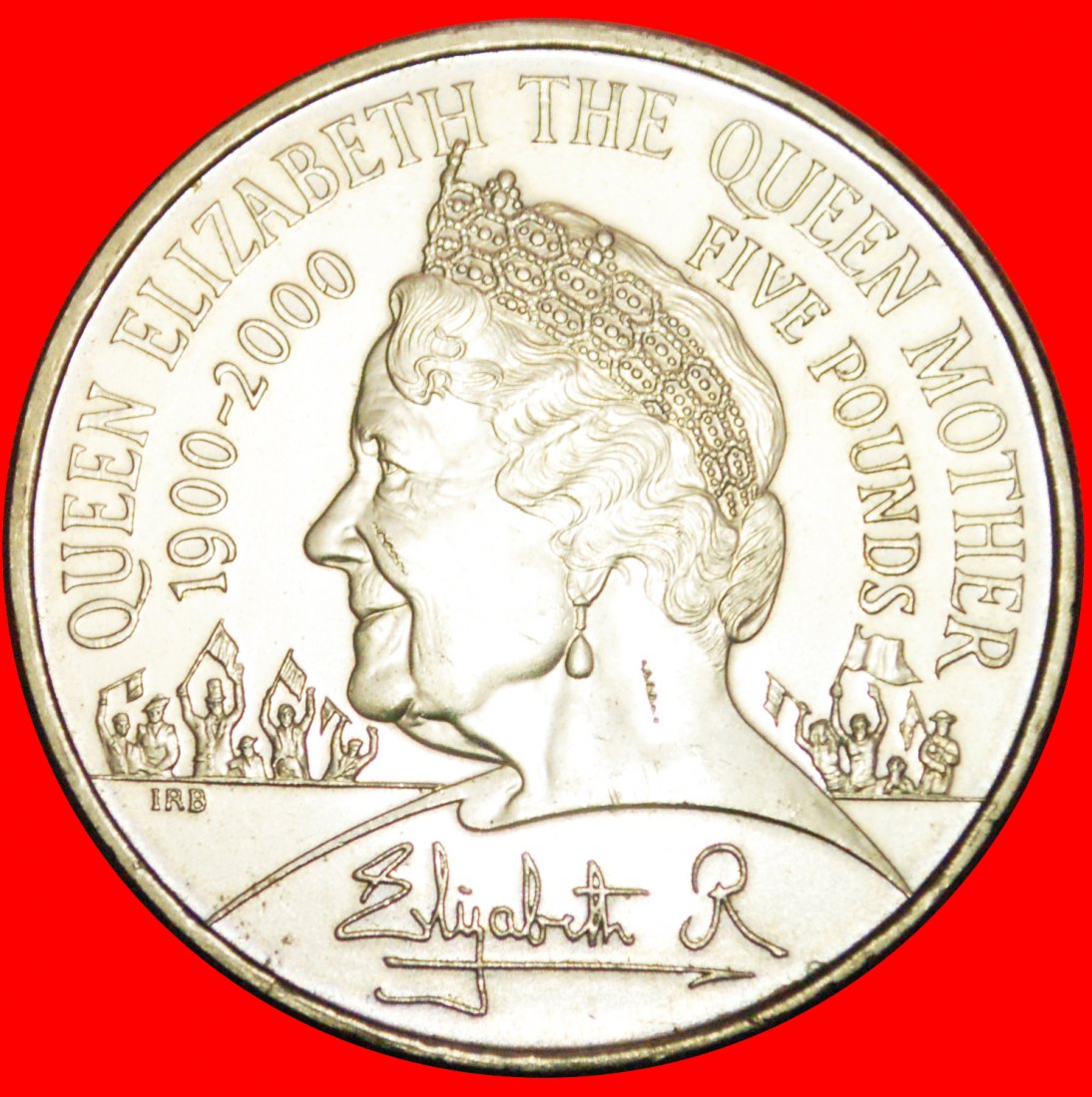 + CROWN: UNITED KINGDOM ★ 5 POUNDS 1900-2000 UNC MINT LUSTER! LOW START ★ NO RESERVE!