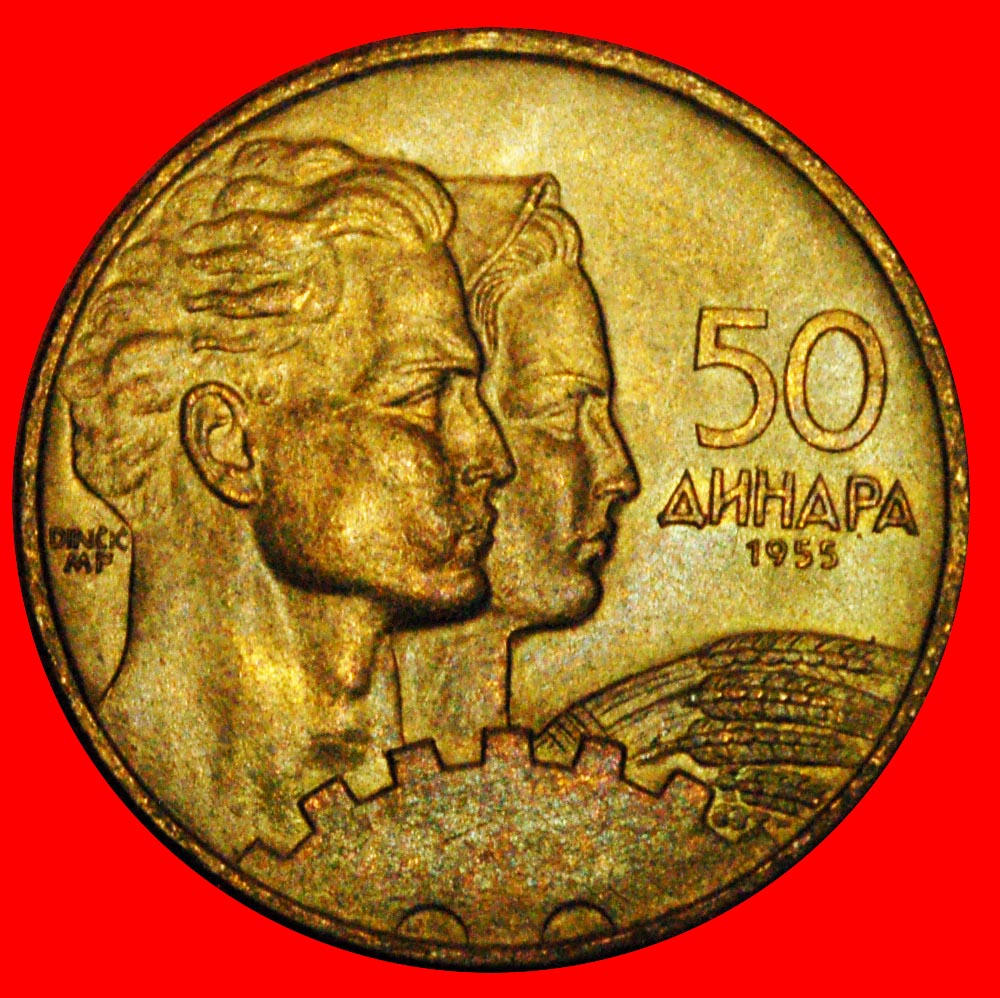 + YOUTH: YUGOSLAVIA ★ 50 DINARS 1955 MINT LUSTER! LOW START ★ NO RESERVE!