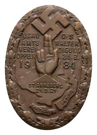 Deutsches Reich, Bronzemedaille 1934; 12,78 g, 37 x 25 mm   