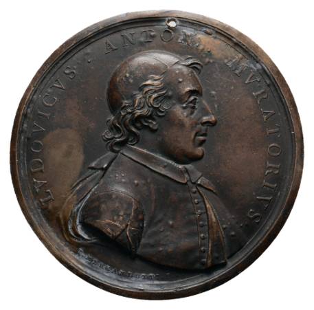  Ludovicus Anton Muratorius, Bronzemedaille o.J; 20,03 g, Ø 66 mm, gelocht   