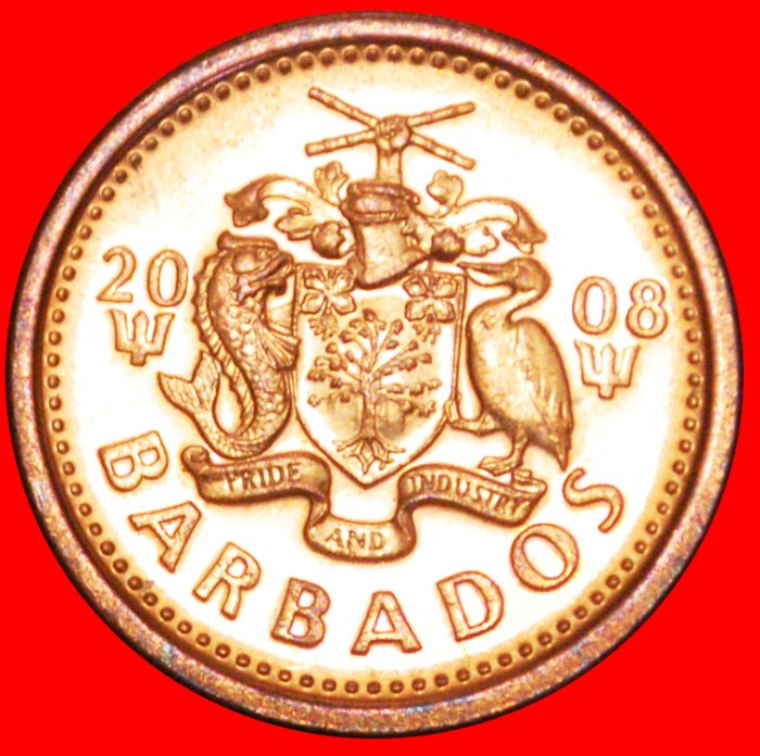  + GROSSBRITANNIEN (2007-2012): BARBADOS ★ 1 CENT 2008 uSTG STEMPELGLANZ! OHNE VORBEHALT!   