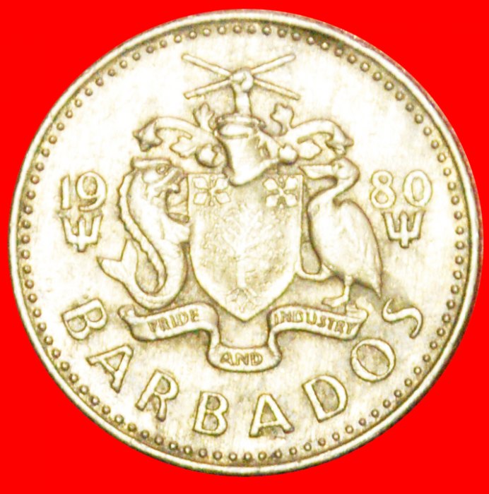  + GROSSBRITANNIEN (1973-2005): BARBADOS ★ 10 CENTS 1980! OHNE VORBEHALT!   