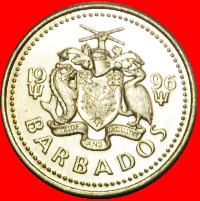  + GROSSBRITANNIEN (1973-2005): BARBADOS ★ 10 CENTS 1996 VZGL STEMPELGLANZ ENTDECKUNG MÜNZE!   