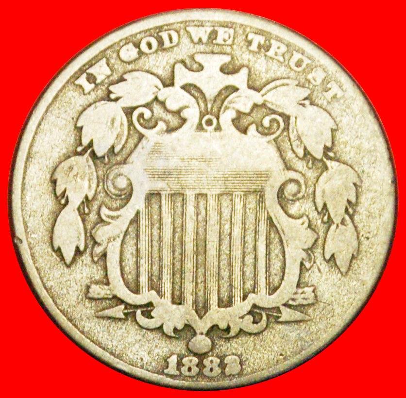  √ NOT WITH RAYS (1867-1883): USA ★ 5 CENTS 1882 SHIELD! LOW START ★ NO RESERVE!   