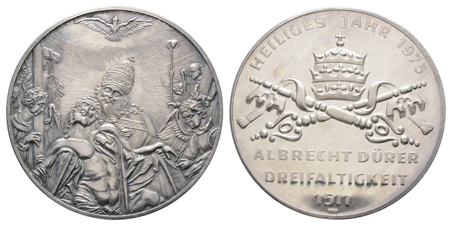  Albrecht Dürer; Heiliges Jahr 1975, Silbermedaille 999,9; 49,73 g, Ø 50 mm   