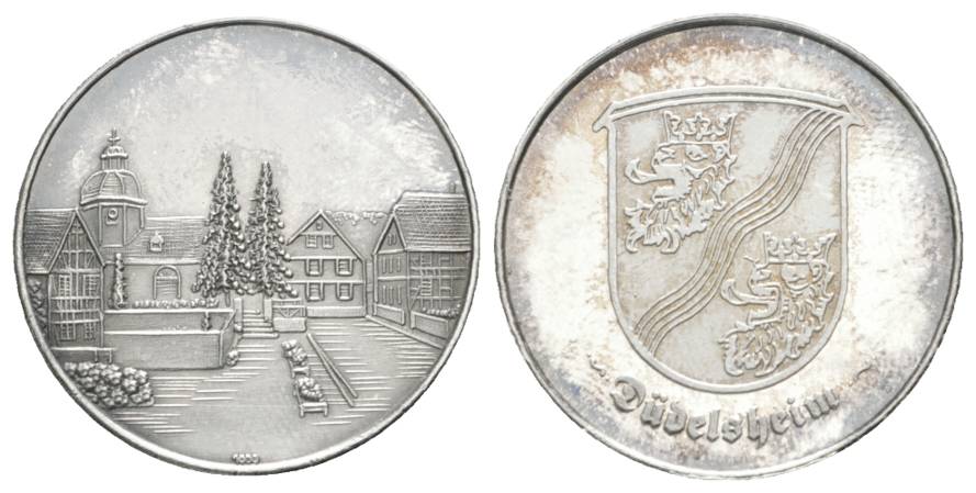  Düdelsheim; Silbermedaille o.J.; 1000 AG, 10,91 g, Ø 30 mm   