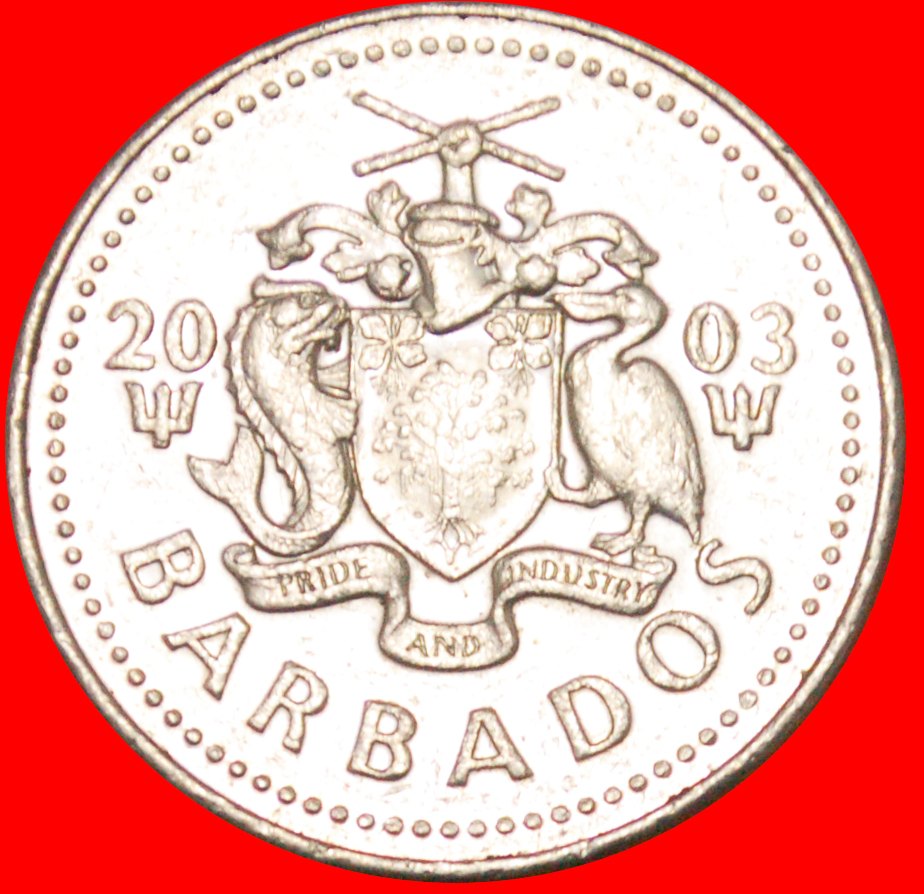  + GROSSBRITANNIEN (1973-2006): BARBADOS ★ 25 CENTS 2003 ENTDECKUNG MÜNZE! OHNE VORBEHALT!   