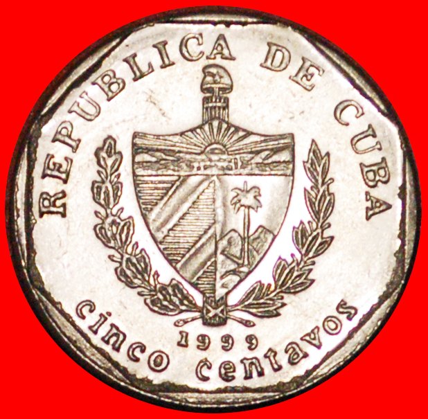  + COLONIAL HOUSE: CUBA★ 5 CENTAVOS 1999 COIN alignment ↑↓ CONVERTIBLE PESO! LOW START ★ NO RESERVE!   