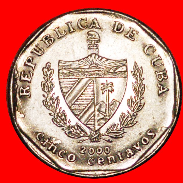  + COLONIAL HOUSE: CUBA★ 5 CENTAVOS 2000 COIN alignment ↑↓ CONVERTIBLE PESO! LOW START ★ NO RESERVE!   
