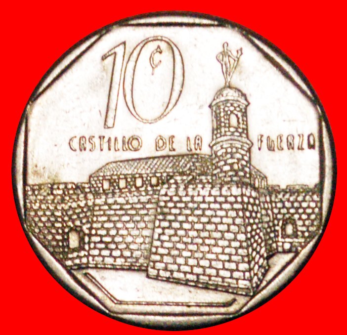  + CASTLE: CUBA ★ 10 CENTAVOS 1996 COIN alignment ↑↓ CONVERTIBLE PESO! LOW START ★ NO RESERVE!   