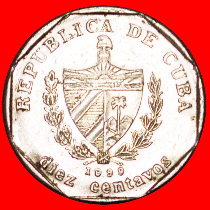  + CASTLE: CUBA ★ 10 CENTAVOS 1999 COIN alignment ↑↓ CONVERTIBLE PESO! LOW START ★ NO RESERVE!   