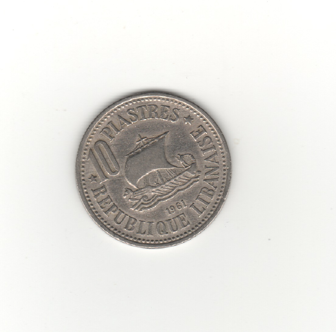  Libanon 10 Piastres 1961   