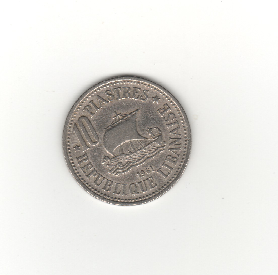  Libanon 10 Piastres 1961   