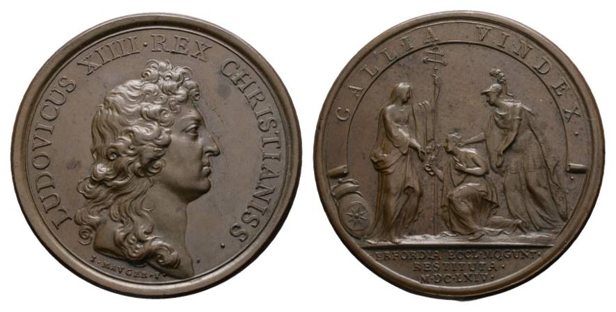  Italien; Ludovicus XIIII , Bronzemedaille o.J.; 28,05 g, Ø 41 mm   