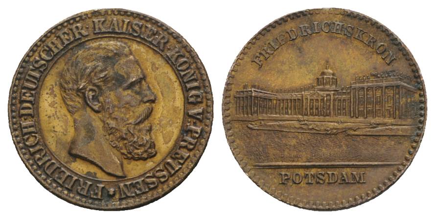  Preußen - Potsdam, Bronzemedaille o. J.; 3,78 g; Ø 22 mm   