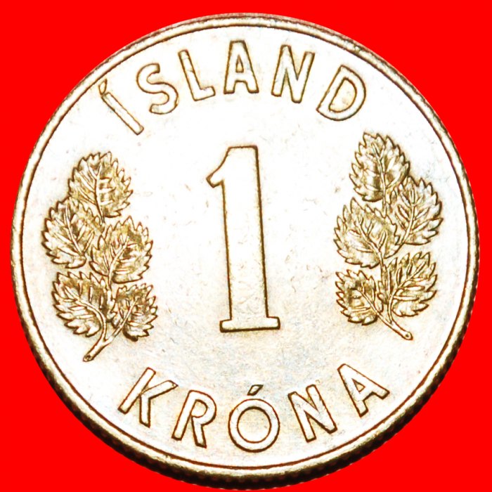  + GROSSBRITANNIEN 4 GEISTEN (1957-1975): ISLAND ★ 1 KRONA 1963! OHNE VORBEHALT!   